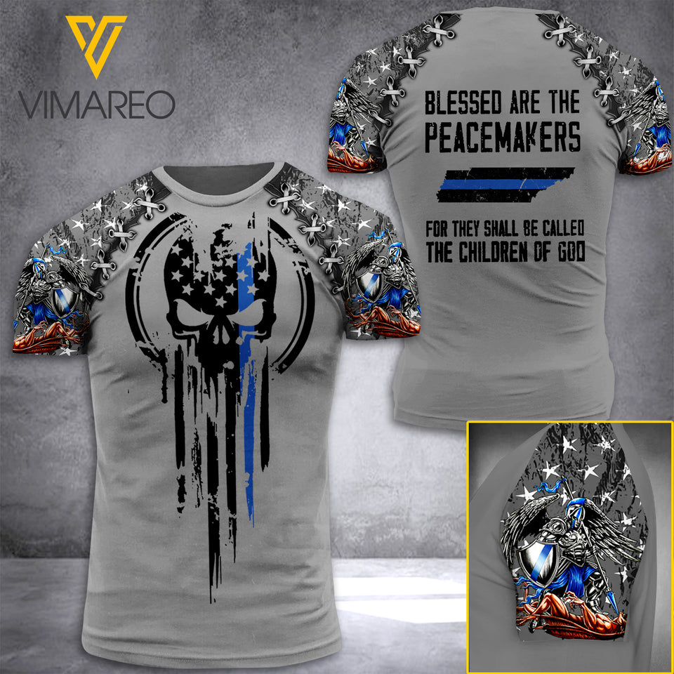 TENNESSEE THIN BLUE LINE TSHIRT 3D PRINTED JUL-MA28