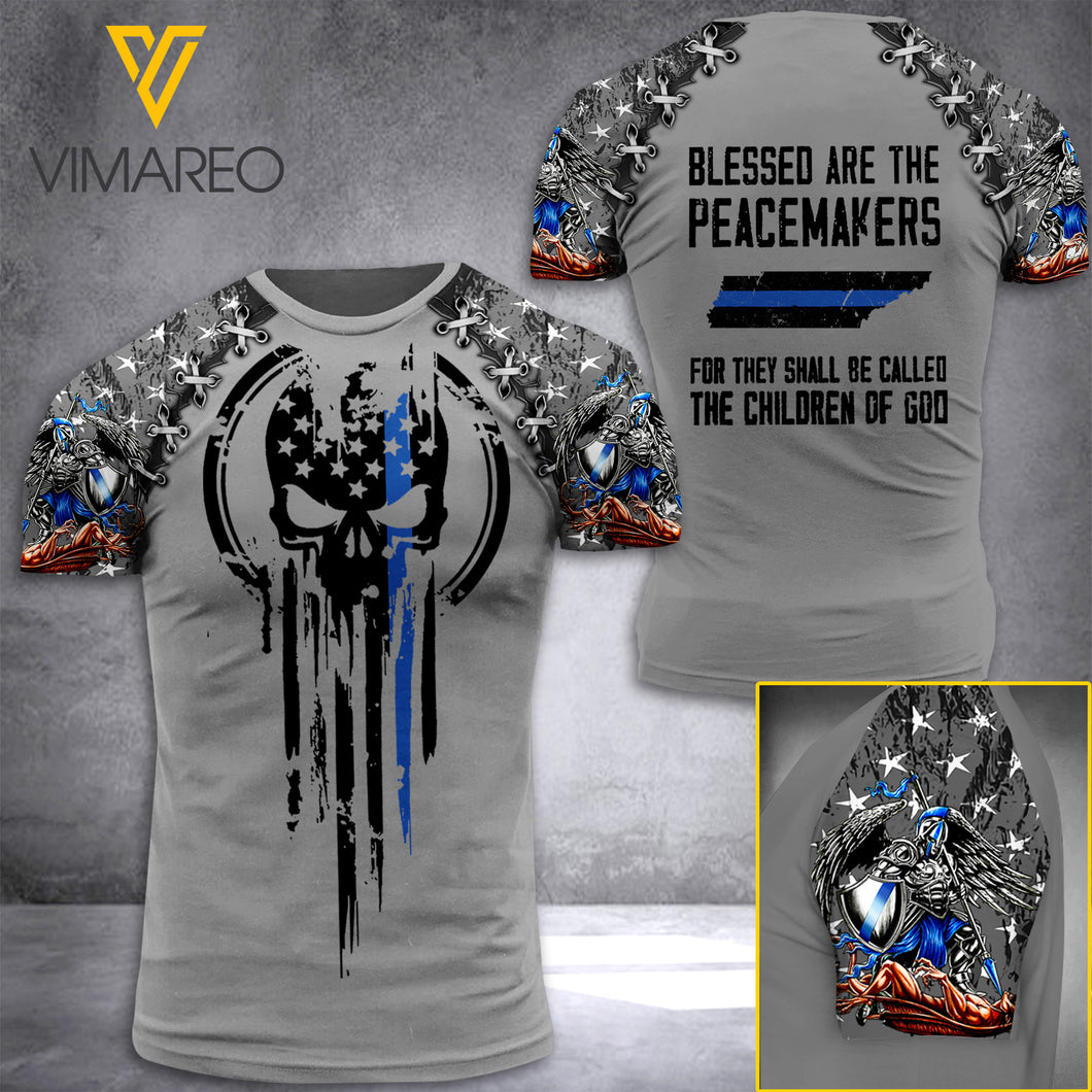 TENNESSEE THIN BLUE LINE TSHIRT 3D PRINTED JUL-MA28