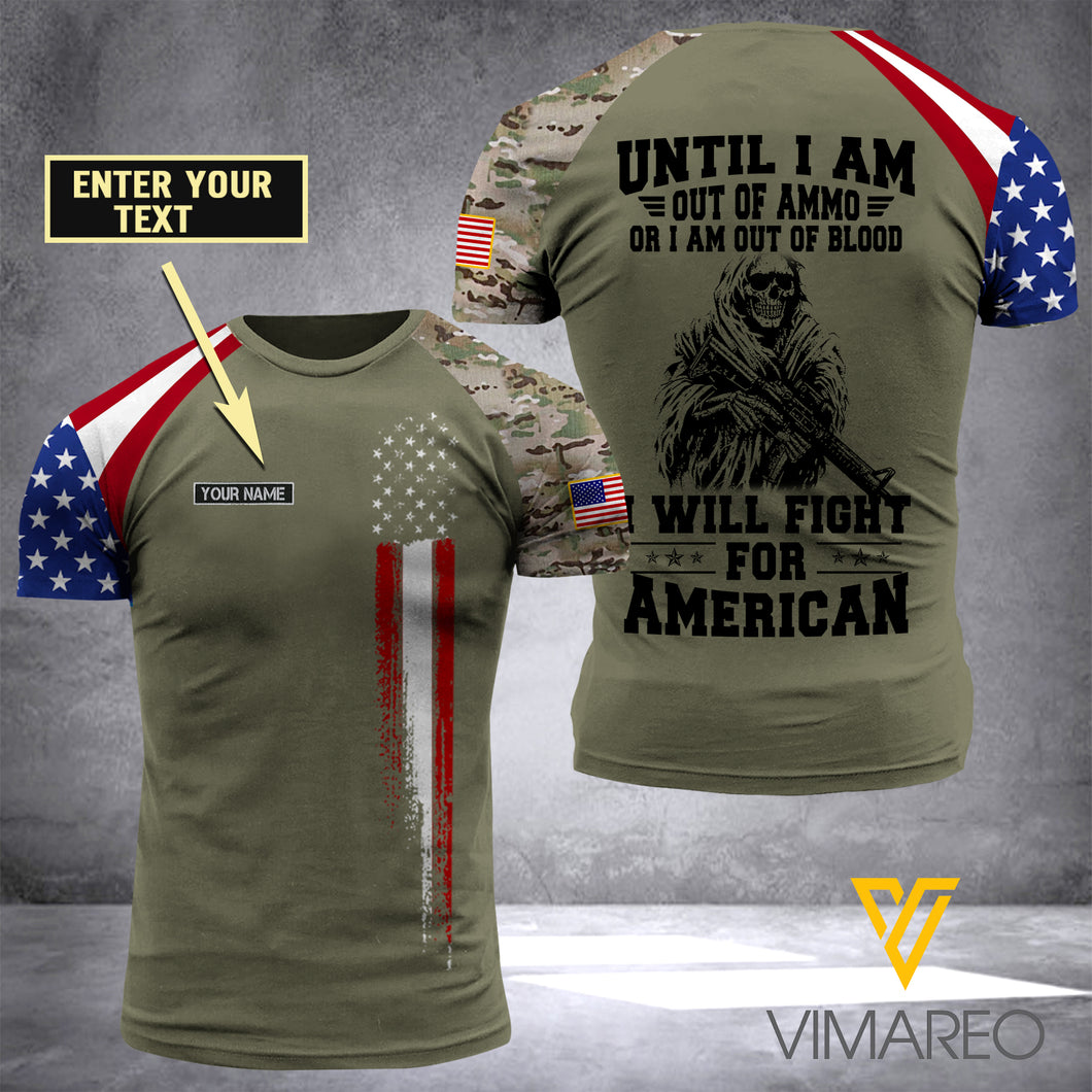 Customized US Veteran Soldier 3D Printed Combat Shirt EZA210521