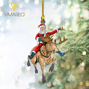 SANTA CLAUSE WITH BEER ORNAMENT TNVQ1110