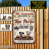 PERSONALIZED THE PATIO DOG BREED MENTAL SIGN