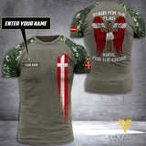 DENMARK ARMY T SHIRT 3D PRINTED