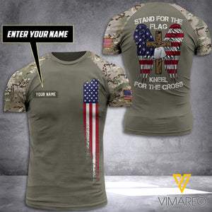 AMERICAN VETERAN T SHIRT 3D PRINTED