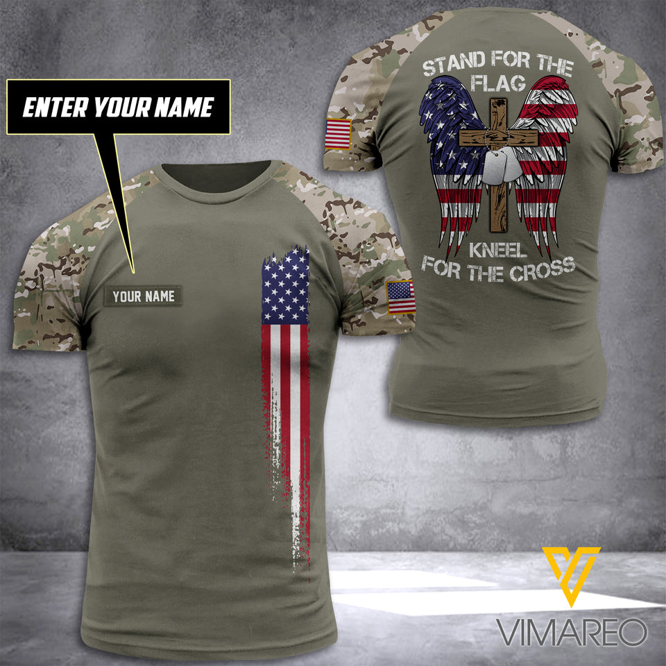 AMERICAN VETERAN T SHIRT 3D PRINTED