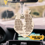 PERSONALIZED ROOSTER COUPLE CAR HANGING ORNAMENT TNDT0301