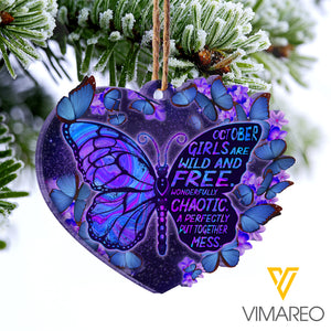 OCTOBER GIRL BUTTERFLY CAR HANGING ORNAMENT