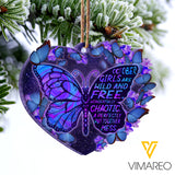 OCTOBER GIRL BUTTERFLY CAR HANGING ORNAMENT