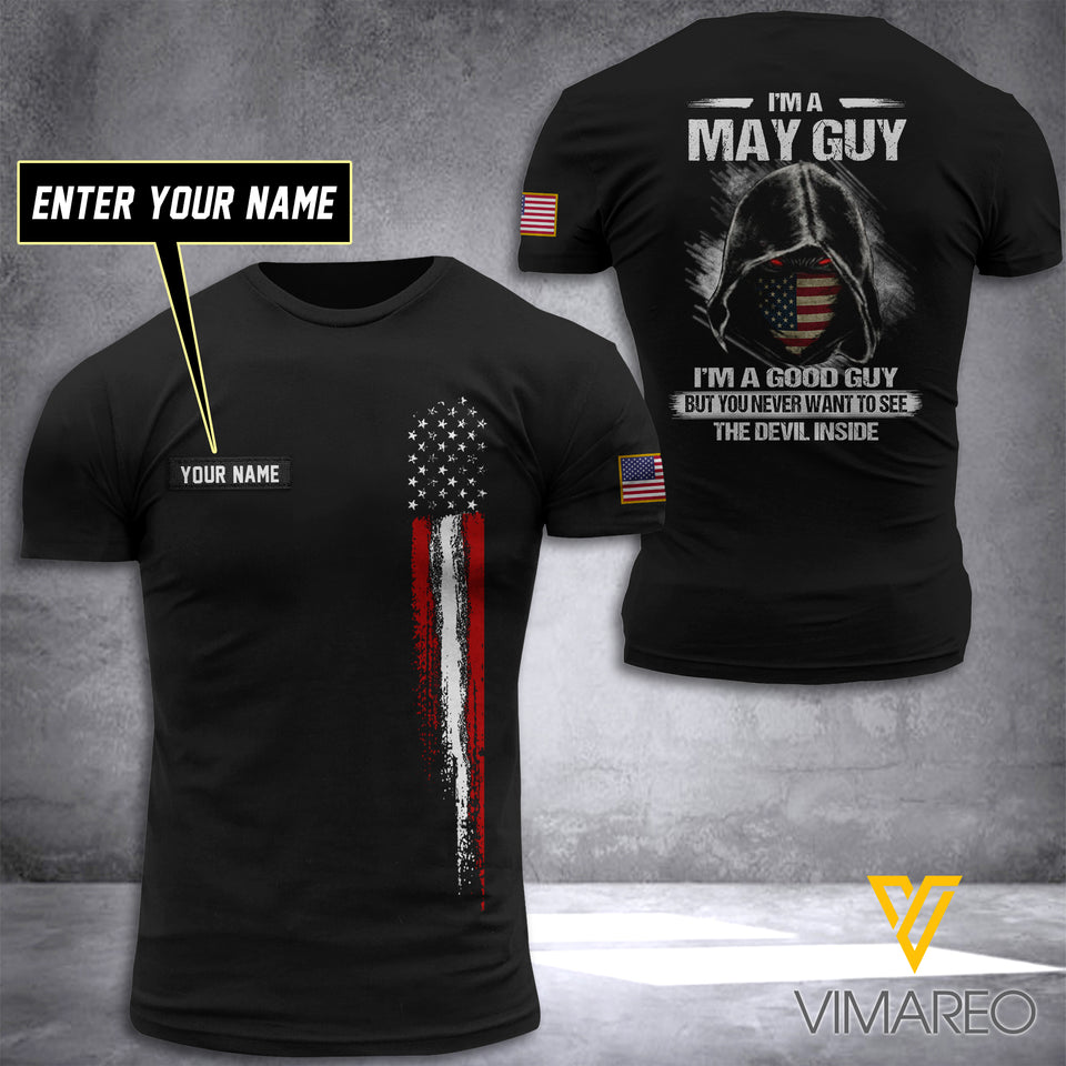 CUSTOMIZED MAY GUY DEVIL INSIDE T SHIRT 3D PRINTED