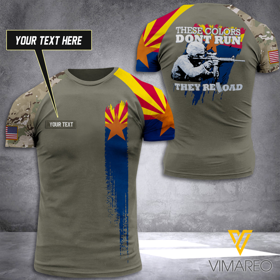 CUSTOMIZED THESE COLORS RELOAD ARIZONA ARMY T SHIRT 3D PRINTED
