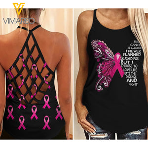 BREAST CANCER AWARENESS CRISS-CROSS TANK TOP TNTN0710