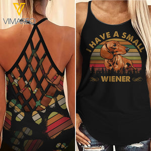 HAVE A SMALL WIENER DOG CRISS-CROSS TANK TOP