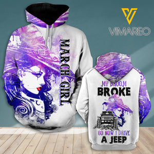 MY ROOM BROKE DRIVE A JEEP MARCH GIRL 3D HOODIE PRINTED TNDT