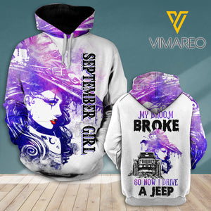 MY ROOM BROKE DRIVE A JEEP SEPTEMBER GIRL 3D HOODIE PRINTED TNDT