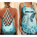 PHN April Girl Criss-Cross Open Back Camisole Tank Top Legging MAR-MD22