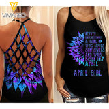 April Girl Criss-Cross Open Back Camisole Tank Top 1603NGBD
