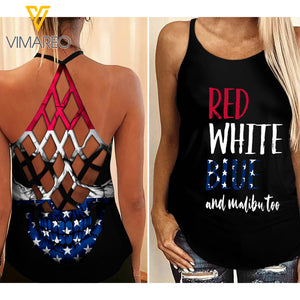 KHMD MALIBU Criss-Cross THICK THIGHS Tank Top Legging