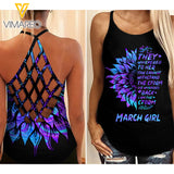 March Girl Criss-Cross Open Back Camisole Tank Top 1303NGBD