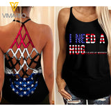 KHMD I NEED A WHISKEY Criss-Cross Tank Top