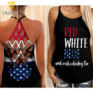 KHMD IRISH WHISKEY Criss-Cross THICK THIGHS Tank Top Legging