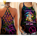 May Girl Criss-Cross Open Back Camisole Tank Top 2203NGBD