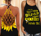 Bee Girl Criss-Cross Open Back Camisole Tank Top ZD1903