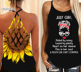 JULY GIRL Criss-Cross Open Back Camisole Tank Top control