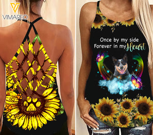 PHN Heeler Dog Criss-Cross Open Back Camisole Tank Top Legging MAR-MD13