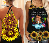 PHN PITBULL DOG Criss-Cross Open Back Camisole Tank Top Legging MAR-MD11