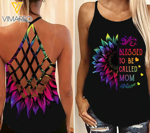 Mother's day Criss-Cross Open Back Camisole Tank Top 1004NGBD