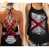 ALABAMA-WE THE PEOPLE CRISS-CROSS OPEN BACK CAMISOLE TANK TOP