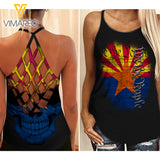 WE THE PEOPLE ARIZONA CRISS-CROSS OPEN BACK CAMISOLE TANK TOP