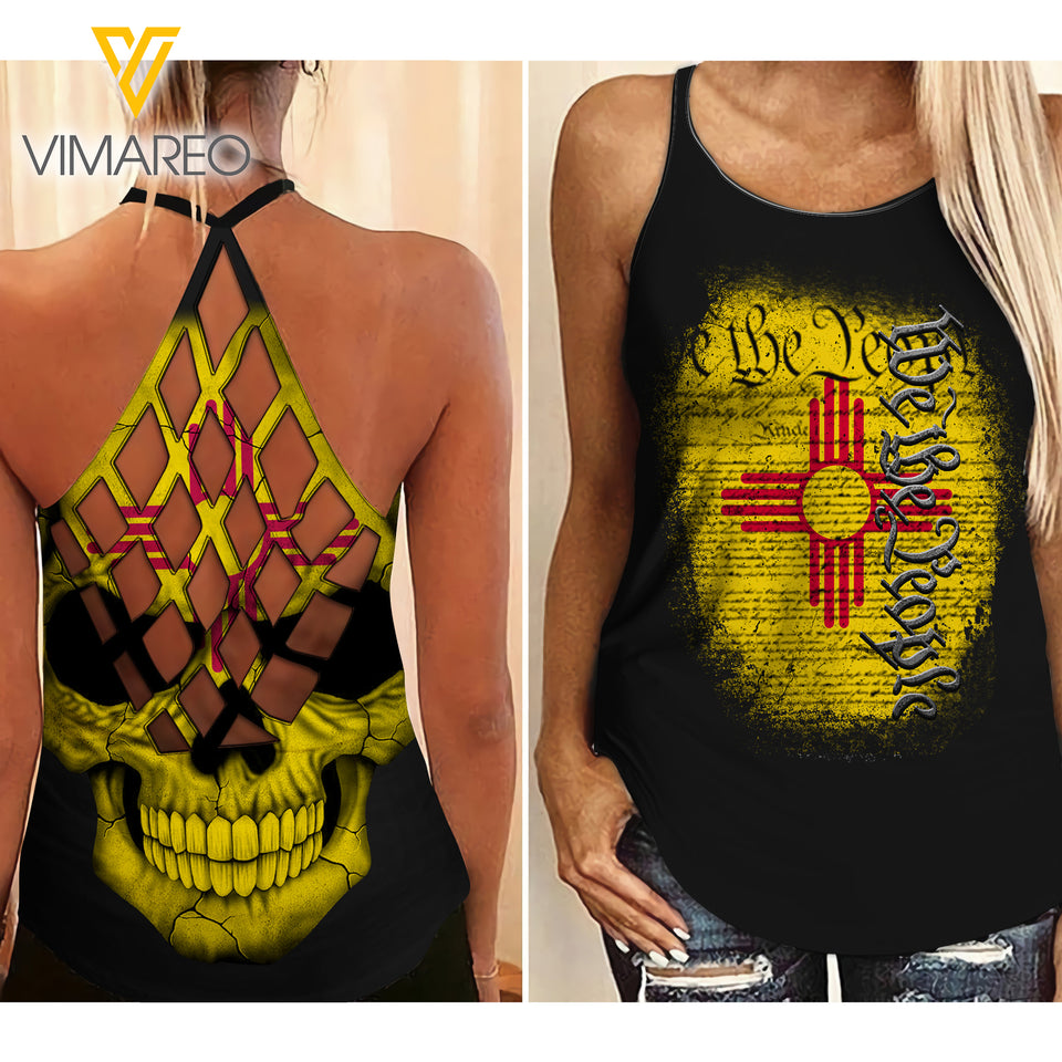 WE THE PEOPLE NEW MEXICO CRISS-CROSS OPEN BACK CAMISOLE TANK TOP