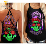 Momster girl Criss-Cross Open Back Camisole Tank Top 2406D