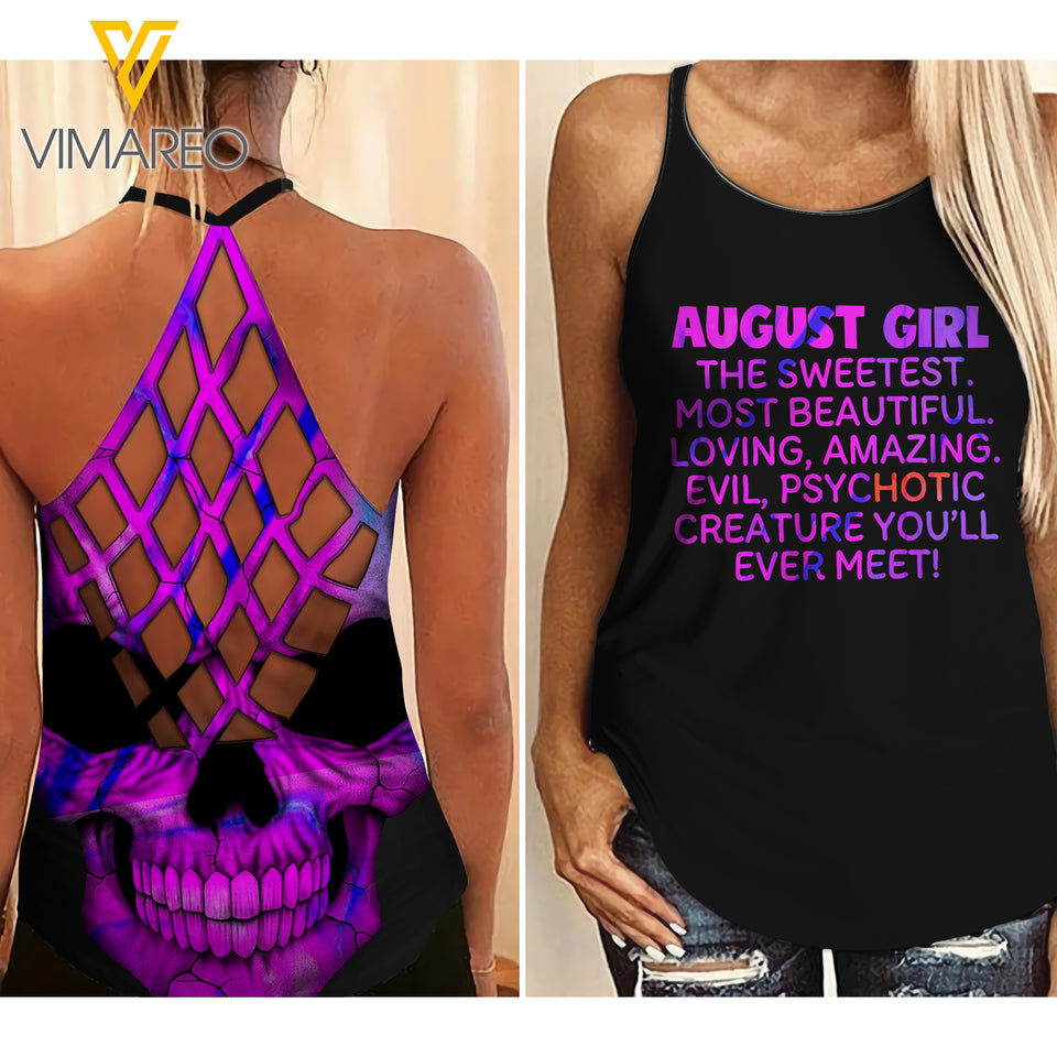 AUGUST GIRL Criss-Cross Open Back Camisole Tank Top  TMT SWEETEST