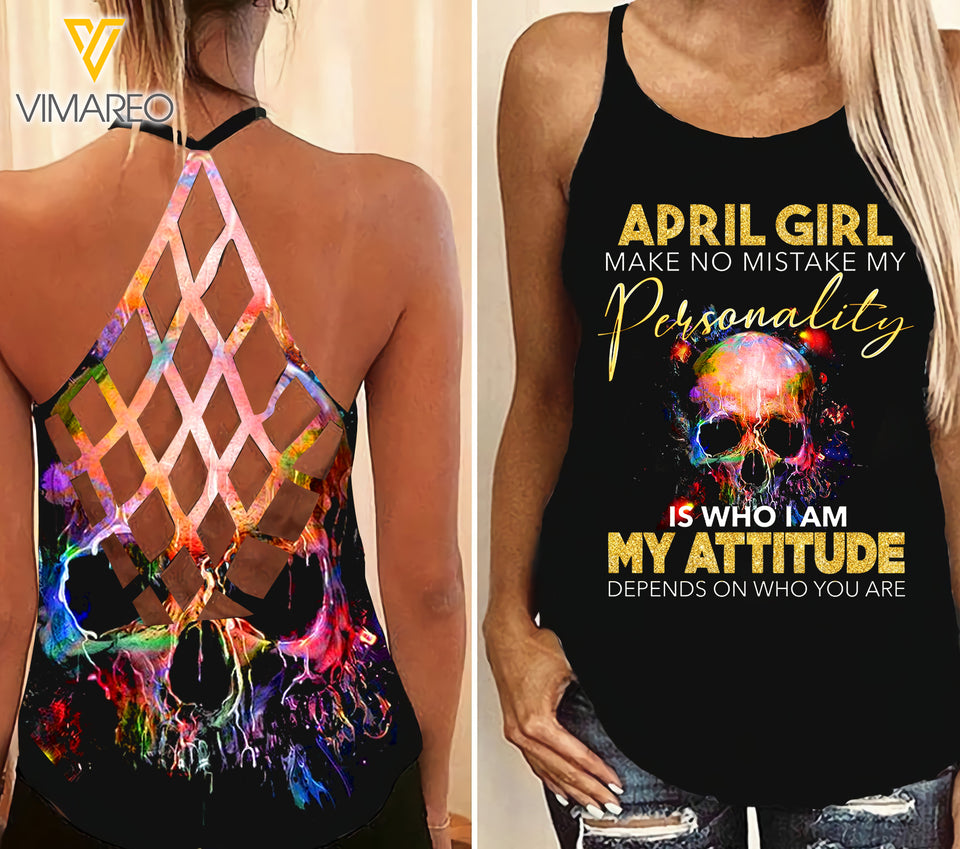 KHMD APRIL GIRL Criss-Cross Tank Top
