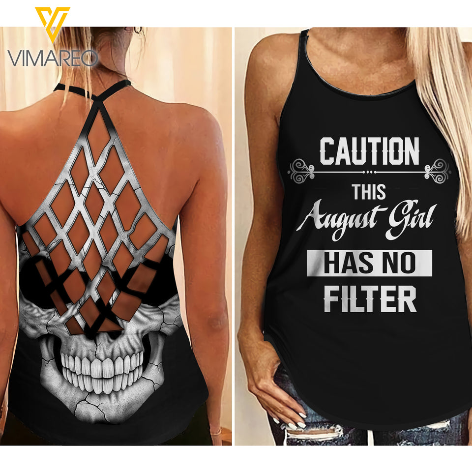 August Girl Criss-Cross Open Back Camisole Tank Top FLT