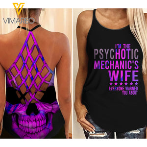 HOT MECHANIC WIFE  CRISS-CROSS TANK TOP