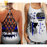 German Shepherd Police CRISS-CROSS OPEN BACK CAMISOLE TANK TOP