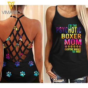 HOT BOXER MOM CRISS-CROSS TANK TOP
