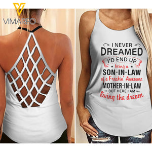 Never dreamed Girl Criss-Cross Open Back Camisole Tank Top 2403NGBMQ