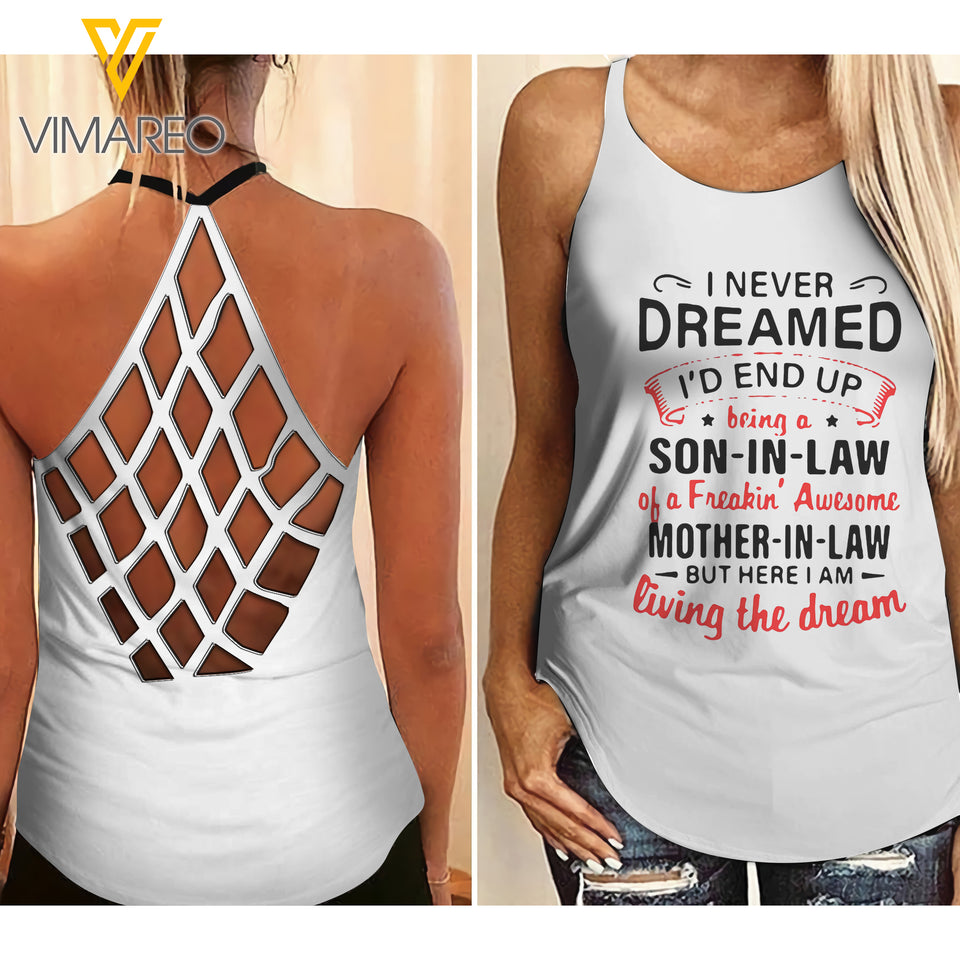Never dreamed Girl Criss-Cross Open Back Camisole Tank Top 2403NGBMQ