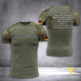 PERSONALIZED GERMAN SOLDIER TSHIRT 3D PRINTED JUE-MD08