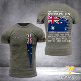 Customized Australia Flag 3D PRINTED TSHIRT 2804NGBD