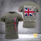 Customized UNITED KINGDOM Flag 3D PRINTED TSHIRT 2904NGBD
