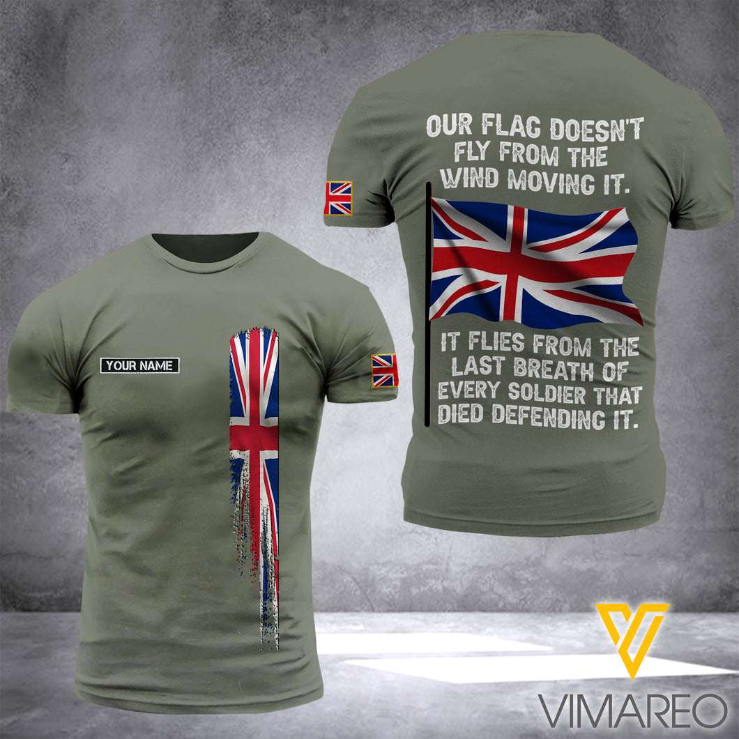 Customized UK UNITED KINGDOM Army 3D Printed TShirt 0904NGBD