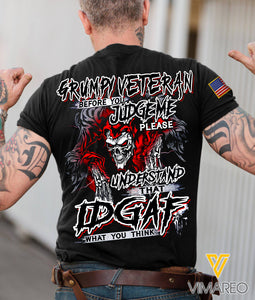 Grumpy Veteran 3D PRINTED SHIRT