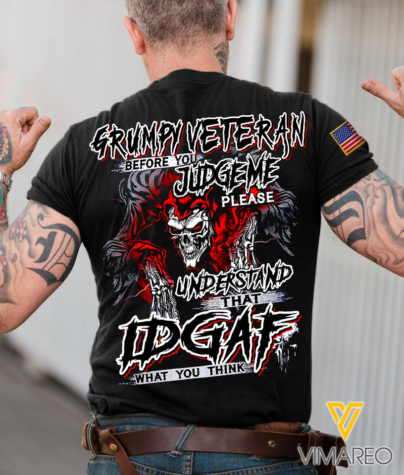 Grumpy Veteran 3D PRINTED SHIRT