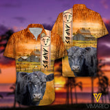 Angus Cattle 3D Printed Mens Shirt JUL-MD13