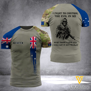 Customized Australian Soldier 3D Printed Combat Shirt EZD020621