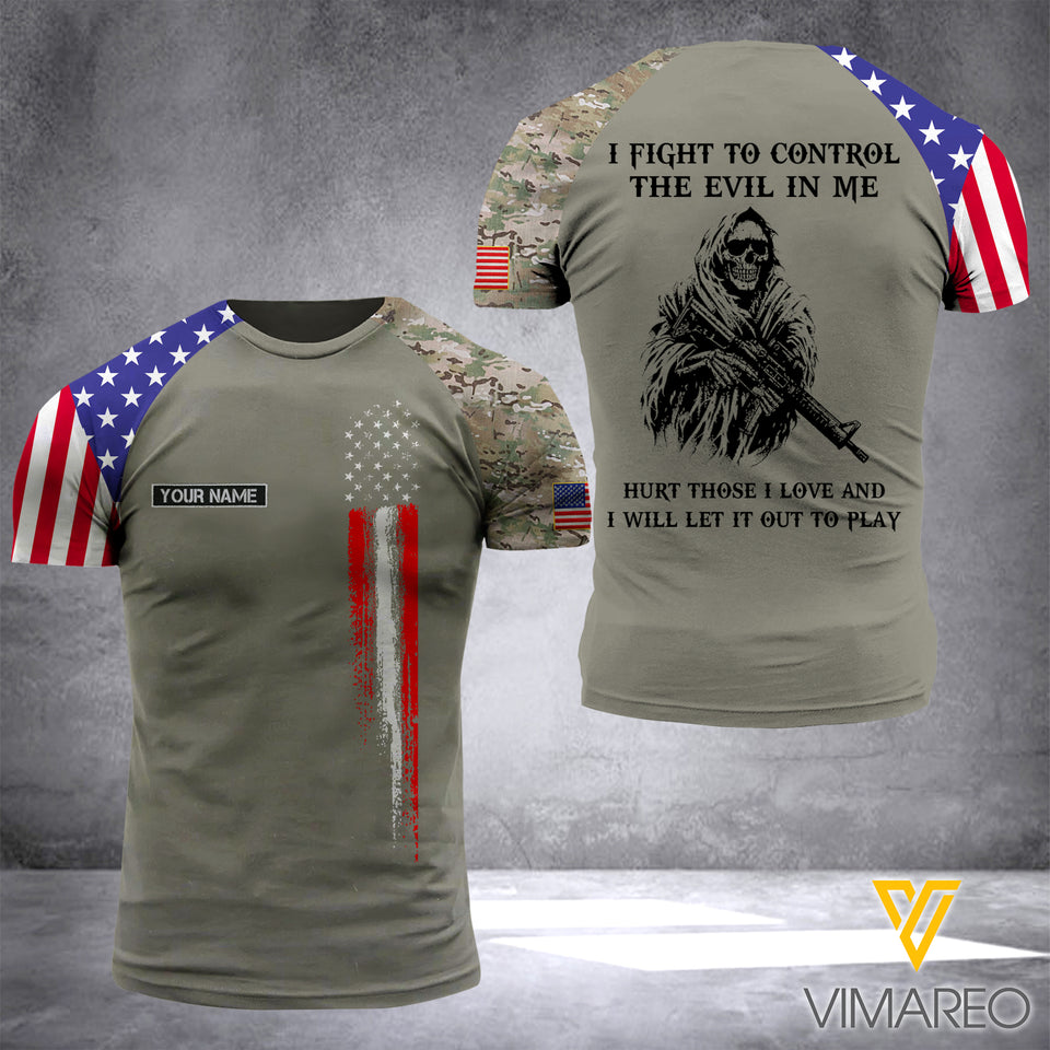Customized US Soldier 3D Printed Combat Shirt EZD020621